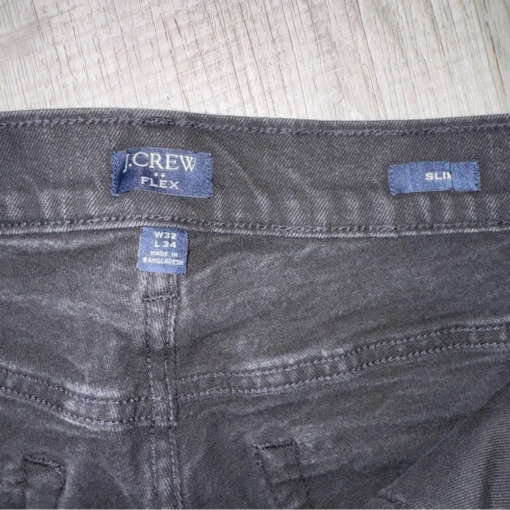 J.CREW Men's Flex Slim Stretch Fit Black/Gray Jeans W32 L34 Style AY517